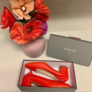 NIB Everlane Day Heel 10.5 - Red leather - new!